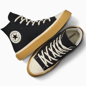 Converse Chuck Taylor All Star Sneakers Black High Top Shoes Size 9.5 NEW